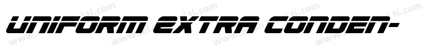 Uniform Extra Conden字体转换